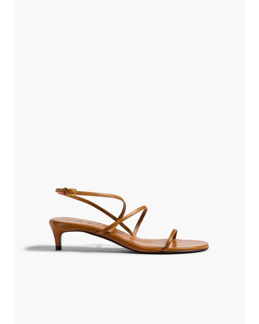 Khaite White Loop Kitten Heel Sandal