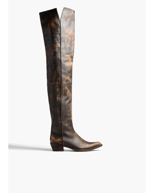 Khaite White Clive Over-The-Knee Flat Boot
