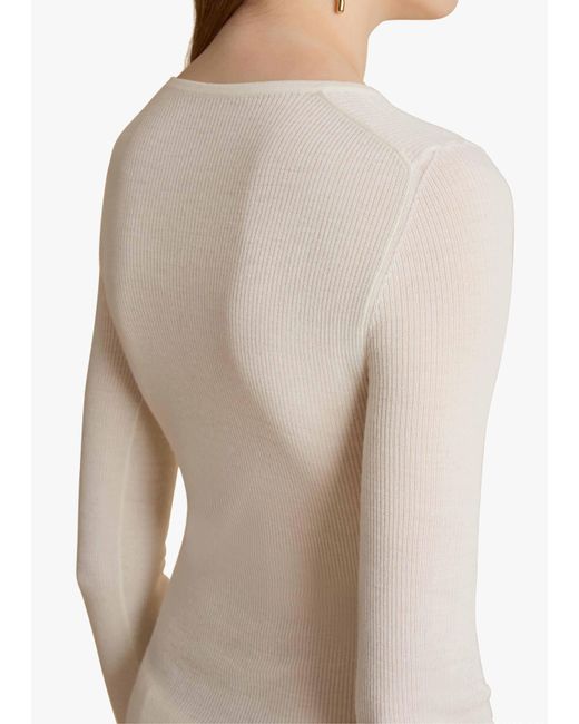 Khaite White Tania Top