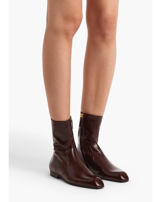 Khaite Purple Colt Ankle Boot