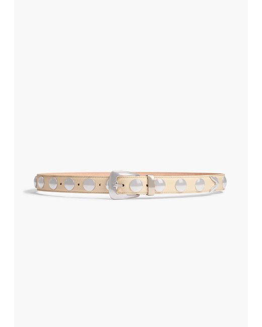 Khaite White Benny Belt With Studs