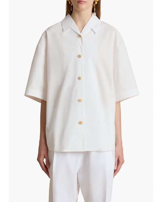 Khaite White Owen Top