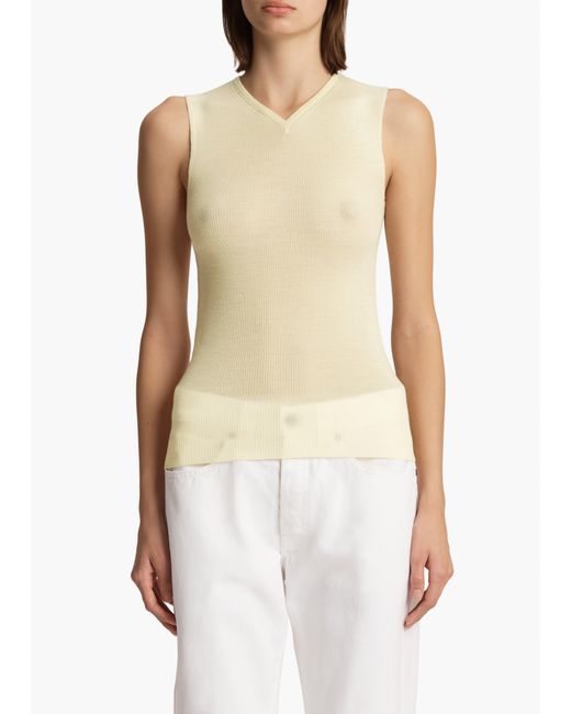 Khaite White Renato Top