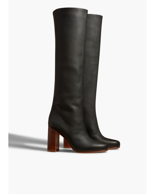Khaite Black Willow Knee-High Boot