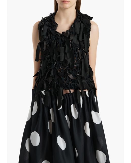 Khaite Black Tevis Top