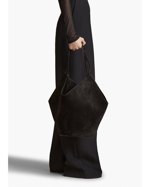 Khaite Black Medium Lotus Tote