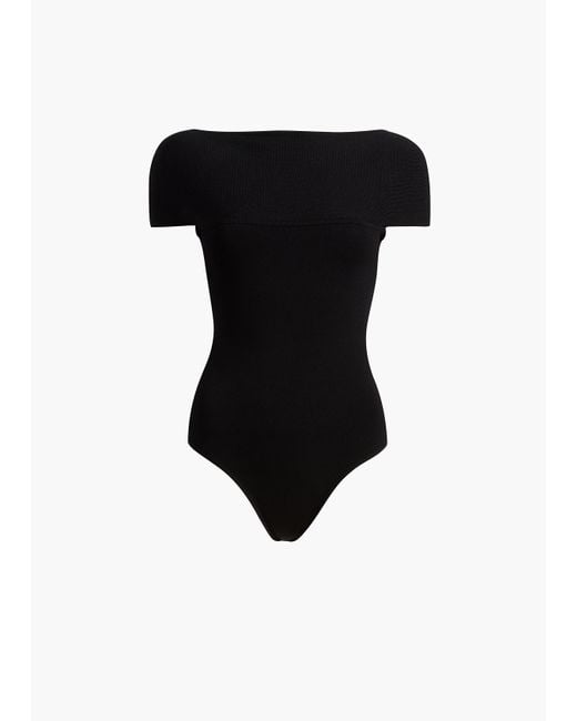 Khaite Black Basile Bodysuit