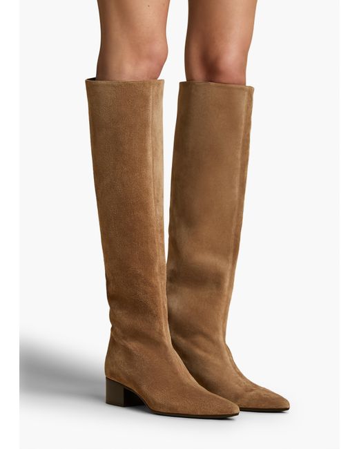Khaite White Andee Knee-High Boot