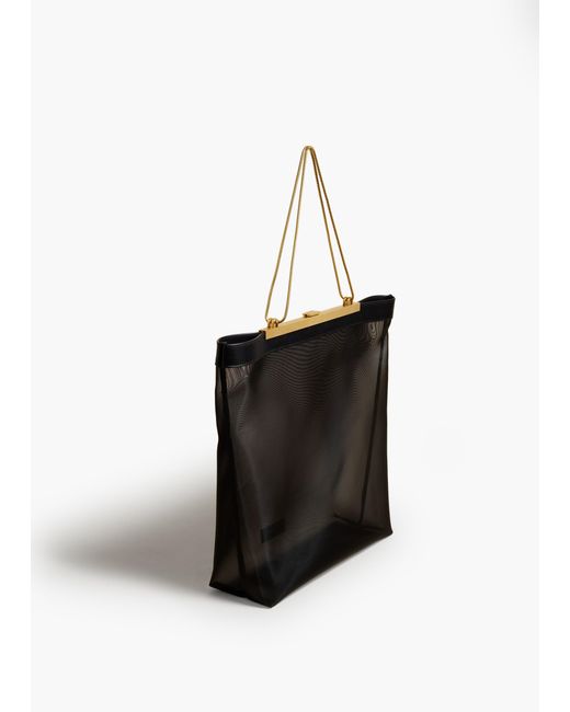 Khaite Black Augusta Chain Tote