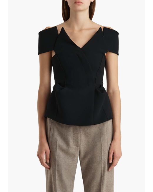 Khaite Black Verone Top