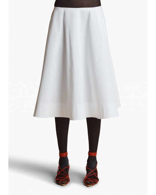 Khaite White Renta Skirt