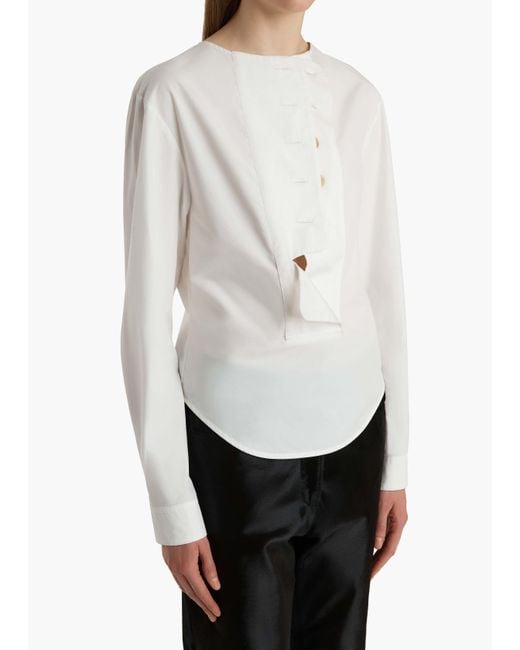 Khaite White Poe Top