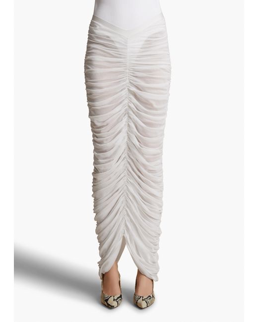 Khaite White Exclusive Laure Skirt