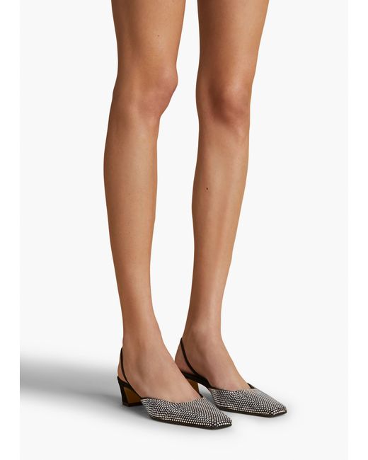 Khaite White Roosevelt Slingback Pump