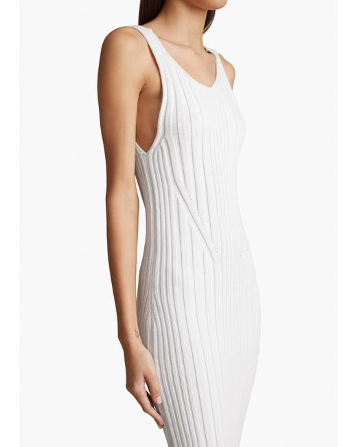 Khaite White Ottilie Dress