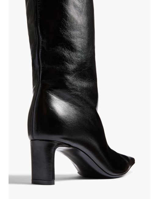Khaite Black Ona Knee-High Boot