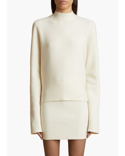 Khaite White Calliope Top