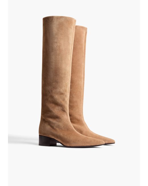 Khaite White Andee Knee-High Boot