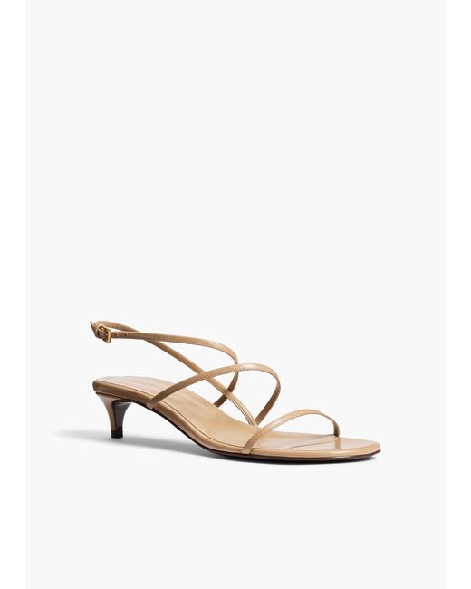 Khaite White Loop Kitten Heel Sandal