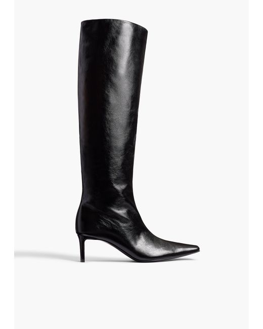 Khaite Black Ona Knee-High Boot