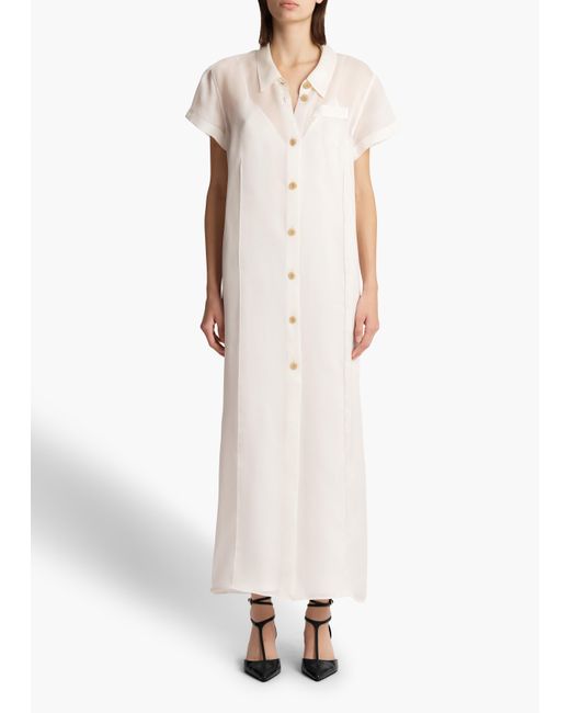 Khaite White Effy Dress