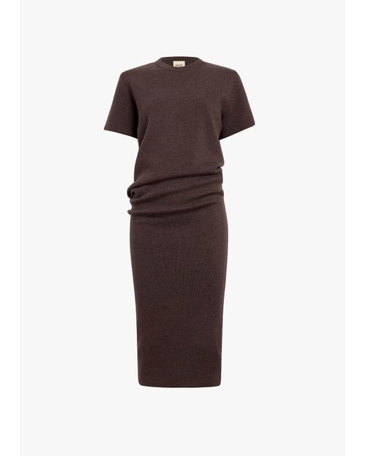 Khaite Brown Callas Dress