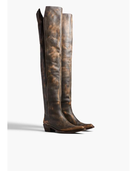 Khaite White Clive Over-The-Knee Flat Boot