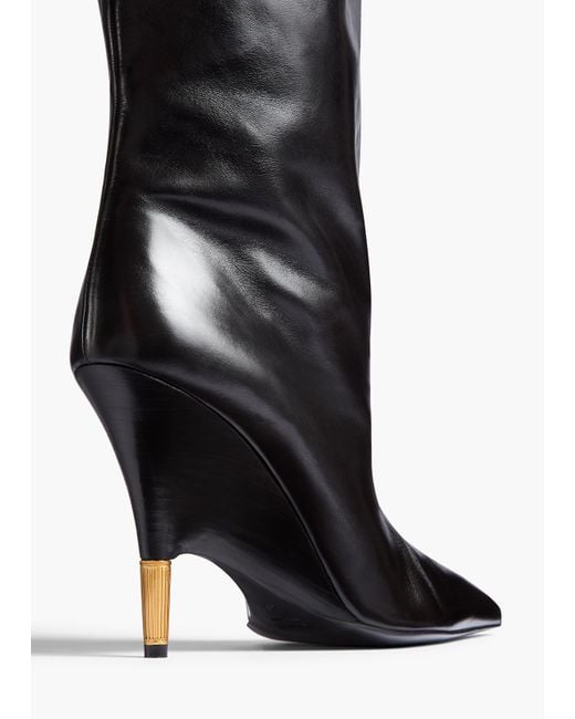 Khaite Black Bella Knee-High Boot