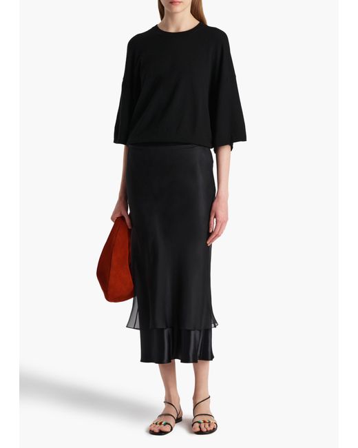 Khaite Black Monina Skirt