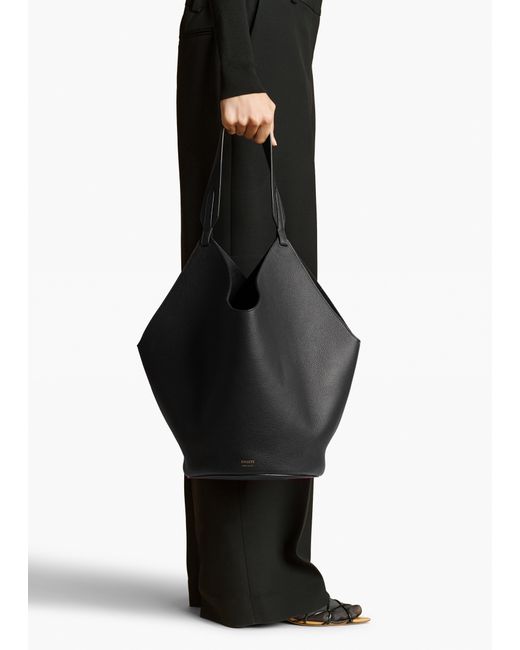 Khaite Black Medium Lotus Tote