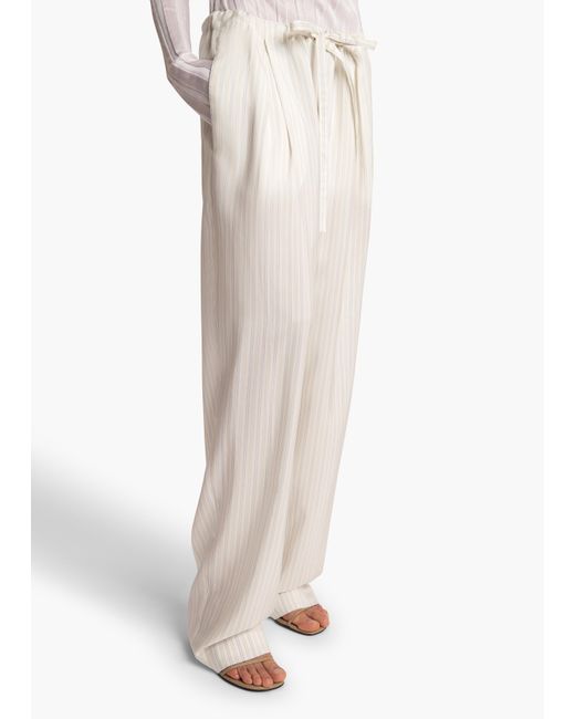 Khaite White Trenton Pant