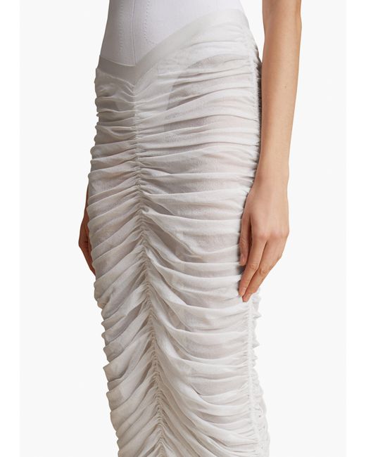 Khaite White Exclusive Laure Skirt