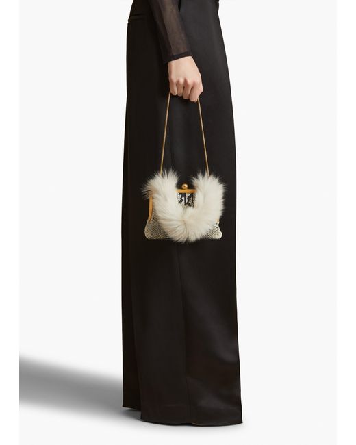 Khaite White Small Lilith Evening Bag