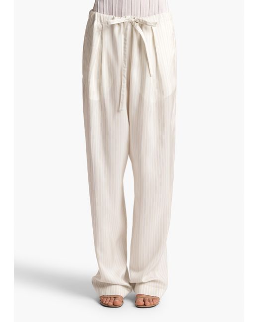Khaite White Trenton Pant