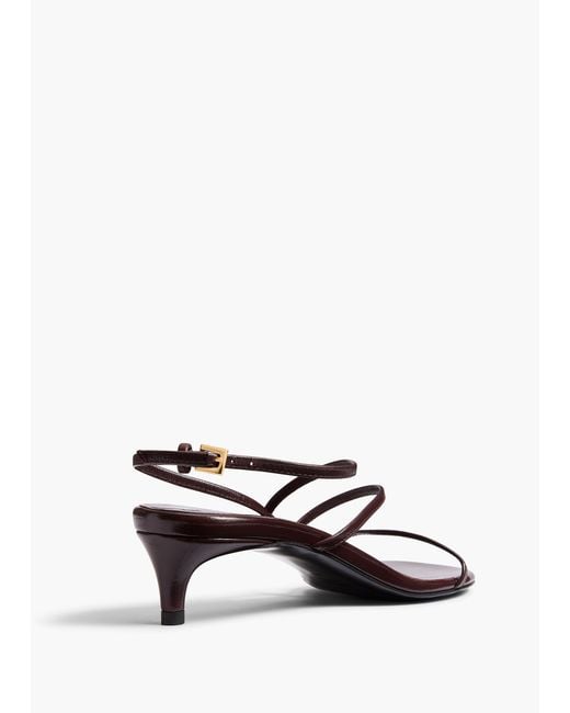Khaite White Loop Kitten Heel Sandal