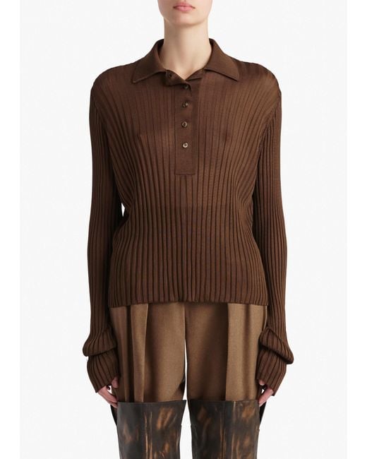Khaite Brown Vin Top