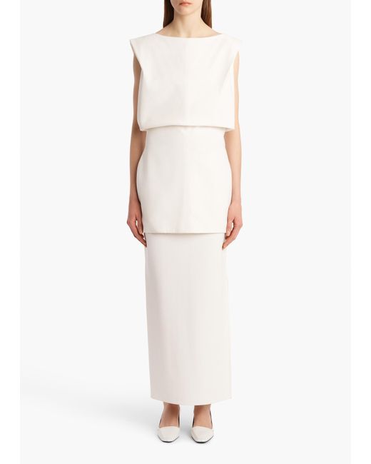 Khaite White Toma Short Dress