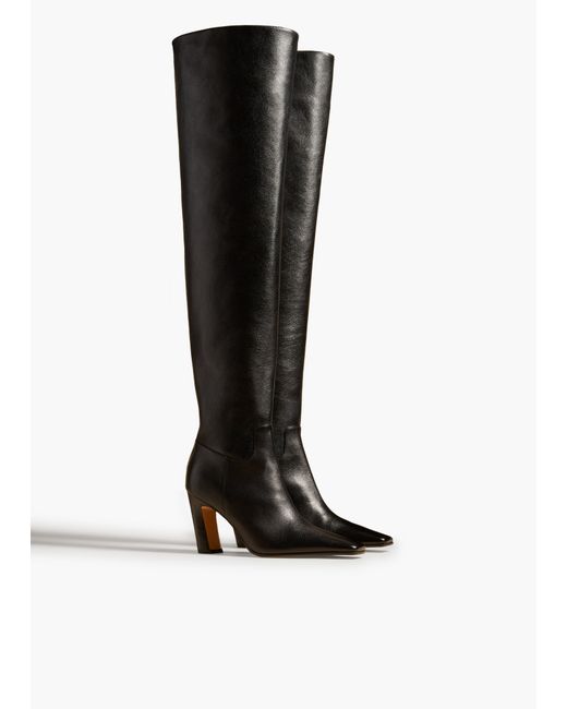 Khaite Black Marfa Over-The-Knee High Boot