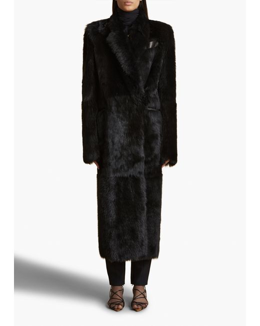 Khaite Black Lolo Shearling Coat