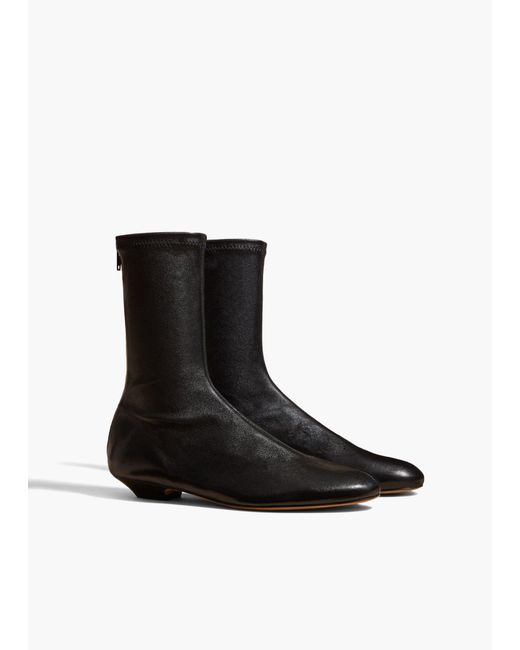Khaite Black Apollo Flat Ankle Boot