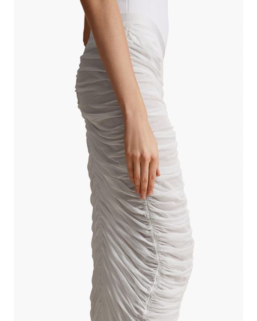 Khaite White Exclusive Laure Skirt