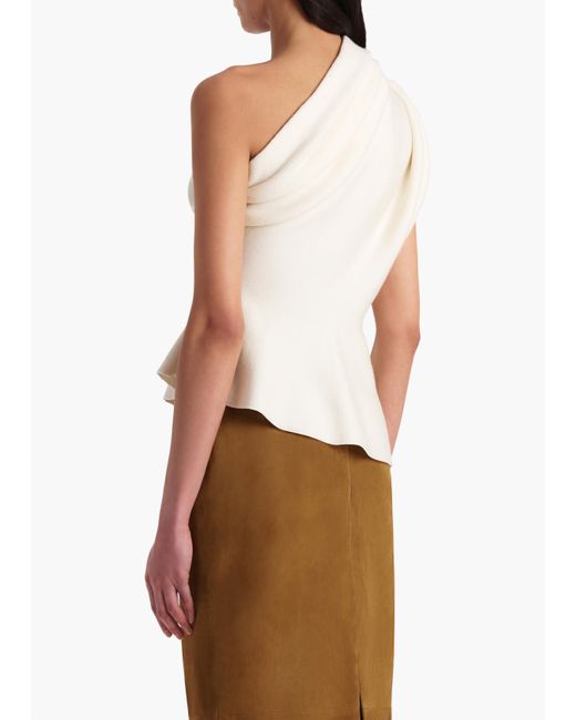 Khaite White Draped Top Aimee