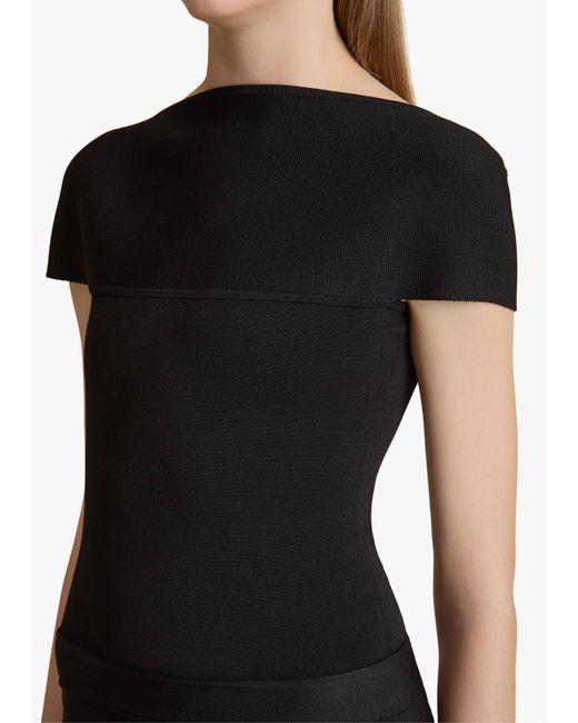 Khaite Black Basile Bodysuit