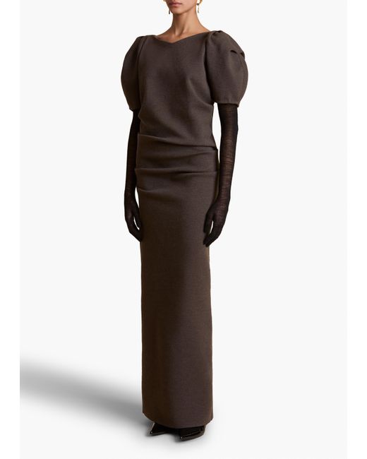 Khaite Brown Merce Dress