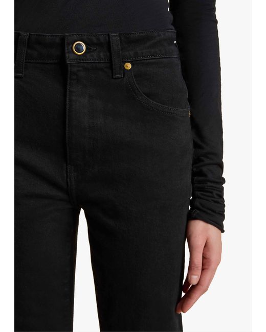 Khaite Black Vivian Stretch Jean