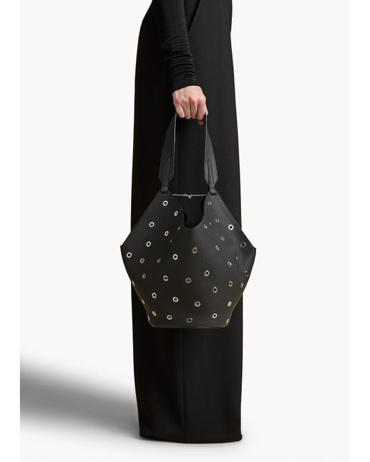 Khaite Black Small Lotus Tote