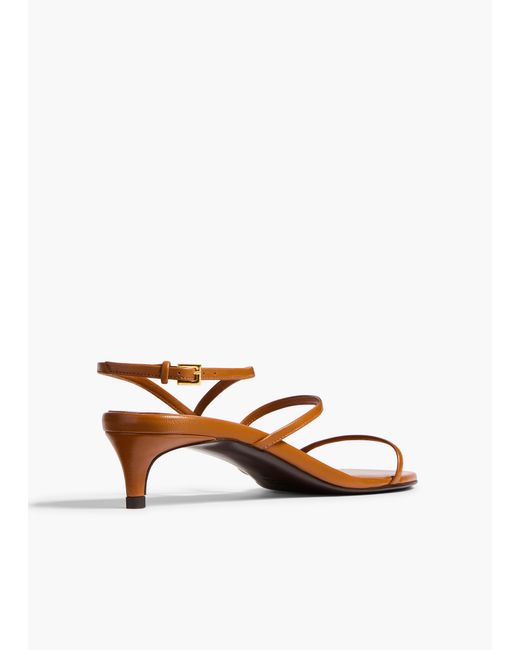 Khaite White Loop Kitten Heel Sandal