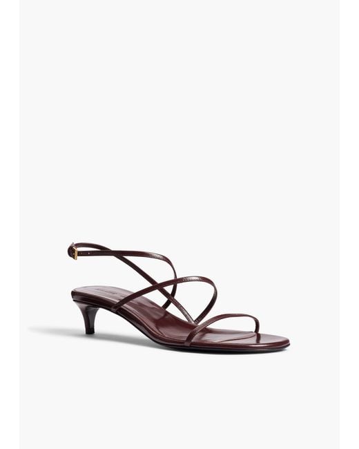 Khaite White Loop Kitten Heel Sandal