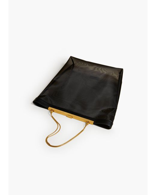 Khaite Black Augusta Chain Tote