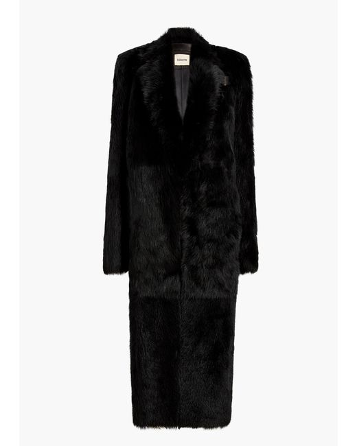 Khaite Black Lolo Shearling Coat